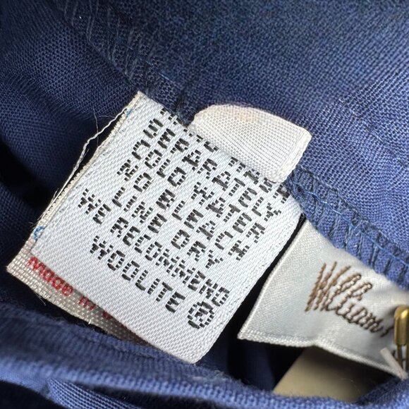 WILLIAM ROYCE Vintage NWT Blue High Rise Waist Navy Blue Pleated Pants USA Made - Picture 6 of 9